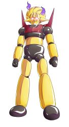 alphes_(style) clenched_hands closed_mouth dairi full_body glowing glowing_eyes highres hisou_tensoku large_variant_set legs_apart looking_at_viewer mecha no_humans parody robot solo spikes standing style_parody tachi-e touhou touhou_hisoutensoku transparent_background variant_set wings
