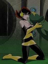 1boy 1girl avengers_(series) breasts cleavage hulk looking_at_viewer marvel nipples red_hair sexually_suggestive skirt tagme the_avengers:_earth&#039;s_mightiest_heroes! wasp_(marvel) zone_(artist)