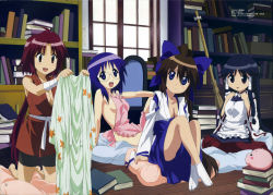 00s absurdres apron breasts chikage_(nagasarete_airantou) cleavage glasses highres japanese_clothes machi_(nagasarete_airantou) nagasarete_airantou nakamura_kazuhisa naked_apron ninja rin_(nagasarete_airantou) suzu_(nagasarete_airantou) tonkatsu_(nagasarete_airantou)