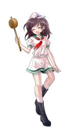 Rule 34 | 1girl, ^ ^, anchor print, anchor symbol, arm at side, black boots, blush, boots, breasts, brown hair, closed eyes, collarbone, commentary request, dairi, full body, green sailor collar, hand up, hat, highres, hishaku, holding, kneehighs, large variant set, long hair, medium breasts, miniskirt, murasa minamitsu, neckerchief, open mouth, pink hat, pink serafuku, pink shirt, pink skirt, pink socks, puffy short sleeves, puffy sleeves, raised inner eyebrows, red neckerchief, sailor collar, sailor hat, school uniform, serafuku, shirt, short sleeves, simple background, skirt, smile, socks, solo, standing, standing on one leg, tachi-e, touhou, transparent background, variant set, wispy bangs