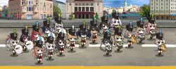 &gt;_&lt; absurdres animal_ears bass_drum black_hair blonde_hair blue_eyes blue_hair braid braided_ponytail car_(girls&#039;_frontline) cat_ears chibi cymbals drum drumsticks girls&#039;_frontline grey_eyes grey_hair hair_ornament hair_ribbon hat highres hsm10_(girls&#039;_frontline) idw_(girls&#039;_frontline) instrument k3_(girls&#039;_frontline) long_hair ltlx_7000_(girls&#039;_frontline) m12_(girls&#039;_frontline) m6_asw_(girls&#039;_frontline) marching marching_band mg3_(girls&#039;_frontline) mt-9_(girls&#039;_frontline) multicolored_hair orange_eyes orange_hair ots-39_(girls&#039;_frontline) pink_eyes pink_hair plume ponytail purple_eyes purple_hair red_eyes red_hair ribbon rpd_(girls&#039;_frontline) saf_(girls&#039;_frontline) sash shako_cap short_hair snare_drum spectre_m4_(girls&#039;_frontline) t77_(girls&#039;_frontline) tan the_mad_mimic trumpet two-tone_hair type_62_(girls&#039;_frontline) type_64_(girls&#039;_frontline) ukm-2000_(girls&#039;_frontline) usas-12_(girls&#039;_frontline) vp1915_(girls&#039;_frontline) yellow_eyes