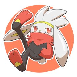 commentary_request creatures_(company) full_body game_freak gen_8_pokemon hands_in_pockets highres looking_at_viewer nintendo no_humans outline pokemon pokemon_(creature) pokemon_focus raboot red_eyes solo toes yoshio_(yoshi00000091)