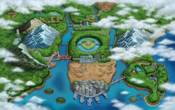 absurdres artist_request bridge building city cloud desert ferris_wheel forest from_above highres house incredibly_absurdres island map map_(medium) mountain nature nintendo no_humans ocean official_art pokemon pokemon_bw scenery third-party_source town unova_map water windmill