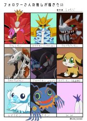 Rule 34 | apocalymon, digimon, digimon (creature), dog, green eyes, highres, hiyarimon, ice, keramon, looking at viewer, magnamon, meicoomon, meicoomon child, picodevimon, rafflesimon, rusttyranomon, sharp teeth, skullgreymon, tailmon, teeth