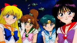 4girls aino_minako animated animated_gif bishoujo_senshi_sailor_moon bishoujo_senshi_sailor_moon_r:_the_movie black_hair blonde_hair blue_eyes blue_hair brown_hair crying crying_happy green_eyes happy happy_tears hino_rei kino_makoto mizuno_ami multiple_girls purple_eyes sailor_jupiter sailor_mars sailor_mercury sailor_moon_r:_the_movie sailor_venus tears toei_animation