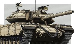 absurdres browning_m2 gun heavy_machine_gun highres light_machine_gun machine_gun magach_tank_(6-7) military_vehicle motor_vehicle no_humans original otogichan_hshs tank weapon
