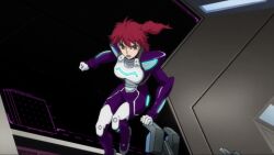 action ali_al-saachez animated animated_png anime_screenshot apng arm_grab breasts brown_eyes brown_hair dark-skinned_male dark_skin defeated_villainess earrings female_focus freckles gun gundam gundam_00 handgun helpless humiliation imminent_hit instant_loss interior jewelry large_breasts nena_trinity pale_skin pilot_suit red_hair ryona side_ponytail spoilers stud_earrings weapon yellow_eyes