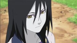 aged_down animated animated_gif black_hair frown hair_between_eyes japanese_clothes kimono long_hair looking_at_viewer looking_away looping_animation male_focus naruto_(series) naruto_shippuuden orochimaru_(naruto) outdoors pale_skin slit_pupils solo yellow_eyes