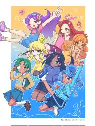 6+girls artist_request blonde_hair blue_eyes blue_hair blue_sapphire_(rainbow_bubblegem) green_eyes green_leaf_(rainbow_bubblegem) highres indigo_hair indigo_keen_(rainbow_bubblegem) multiple_girls orange_amber_(rainbow_bubblegem) orange_hair purple_eyes purple_hair purple_star_(rainbow_bubblegem) rainbow_bubblegem red_eyes red_hair red_ruby_(rainbow_bubblegem) smile yellow_gold_(rainbow_bubblegem)