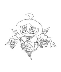 akemi_homura akemi_homura_(magical_girl) braid chibi coffgirl disembodied_hand glasses greyscale homulilly magical_girl mahou_shoujo_madoka_magica mahou_shoujo_madoka_magica_(anime) monochrome monster_girl rayman twin_braids witch_(madoka_magica)