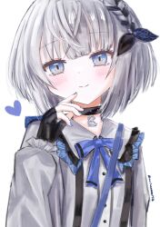 Rule 34 | 1girl, arisuuuuu.1436, bob cut, grey hair, highres, hololive, hololive indonesia, vestia zeta, vestia zeta (jirai kei), virtual youtuber