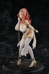 1girl bdsm bondage bound breasts chain collar female_focus figure huge_breasts long_hair oda_non photo_(medium) restrained slave solo