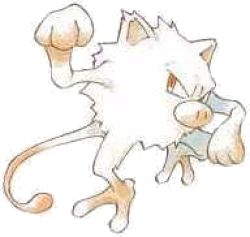 1990s_(style) gen_1_pokemon lowres mankey nintendo no_humans official_art pokemon pokemon_(creature) pokemon_rgby retro_artstyle sugimori_ken