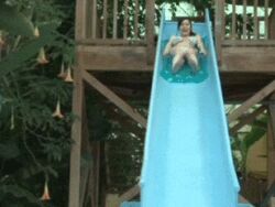 bikini breasts_out breasts breasts_out hunta-331 japanese_(nationality) jav large_breasts photo_(medium) swimsuit water waterslide yoshikawa_aimi