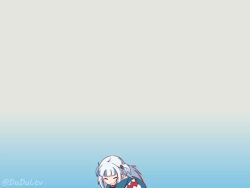 5girls animated azumanga_daiou dudul fins fish_tail gawr_gura gradient_background hololive hololive_english hugging_own_legs jumping mori_calliope multiple_girls ninomae_ina&#039;nis parody pink_hair shark_tail smile tagme tail takanashi_kiara thighhighs video virtual_youtuber watson_amelia white_thighhighs