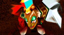3d animated animated_gif cutscene lowres mature_female nintendo one_eye_closed screencap solo the_legend_of_zelda the_legend_of_zelda:_ocarina_of_time twinrova video_game_screencap wink