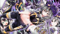 2girls artist_request breasts groin i:p_masquerena large_breasts looking_at_viewer multiple_girls s-force_rappa_chiyomaru s:p_little_knight smile tagme yu-gi-oh!