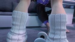 3d animated cutout_sweater exercising li-fen skirt squatting street_fighter street_fighter_6 tagme thong video virt-a-mate