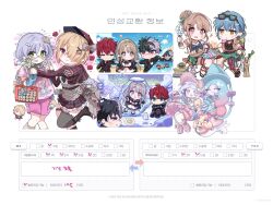 3girls 4boys blue_sky bonnet brown_hair character_charm character_request charm_(object) copyright_request dress flower food frozen gen_6_pokemon hair_between_eyes hair_over_one_eye highres holding holding_flower holding_poke_ball holding_stick hug kerimka31328031 korean_text leg_up lily_(flower) low_twintails marshmallow multiple_boys multiple_girls multiple_views nintendo pink_bonnet plaid_clothes plaid_dress pleated_dress poke_ball pokemon purple_hair red_dress red_hair short_dress short_hair sky stick sylveon translation_request twintails updo white_background white_flower yuri