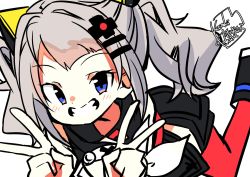 Rule 34 | double v, highres, kaguya luna, kasaki sakura, twintails, twitter, v, virtual youtuber, white background