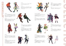 4girls 5boys alternate_costume arm_up bede_(pokemon) charizard commentary_request drednaw duraludon flygon gen_1_pokemon gen_3_pokemon gen_5_pokemon gen_6_pokemon gen_7_pokemon gen_8_pokemon gigalith goomy hatterene highres hood hood_up hoodie hop_(pokemon) leon_(pokemon) marnie_(pokemon) moge-hera morpeko multiple_boys multiple_girls nessa_(pokemon) nintendo oleana_(pokemon) piers_(pokemon) pokemon pokemon_(creature) pokemon_swsh raihan_(pokemon) salazzle sandaconda shoes simple_background sonia_(pokemon) standing themed_object toxtricity translation_request trapinch turtonator white_background wooloo yamper