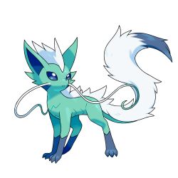 absurdres fakemon highres looking_to_the_side nintendo no_humans pokemon simple_background solo wabatte-meru whiskers white_background