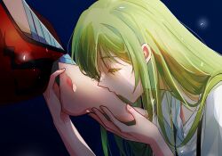 1boy 1other barefoot closed_eyes colored_eyelashes commentary_request enkidu_(fate) fate/grand_order fate_(series) foot_worship gilgamesh gilgamesh_(caster)_(fate) gilgamesh_(fate) green_hair highres kassia kissing_foot korean_commentary long_hair robe white_robe