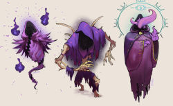 3others artist_name cape capelet circle commentary crescent english_commentary epaalkemisti_(noita) epebe faceless fire floating hood hood_up hooded_robe kadotettu_alkemisti_(noita) long_sleeves magic_circle multiple_others noita purple_fire purple_robe robe skeleton sparks tentacle_hands tentacles torn_clothes undead valaistunut_alkemisti_(noita) wide_sleeves