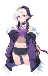 1girl flower_(vocaloid) groin highres navel shorts tagme vocaloid zzzearly