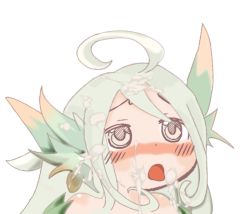 artist_request blush cum cum_in_mouth fairy mon-musu_quest! sylph tagme white_hair