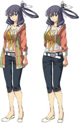 1girl enami_katsumi navel official_art rixia_mao smile tagme