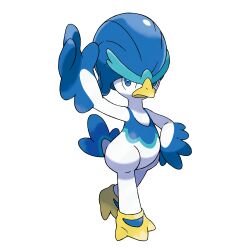 absurdres artist_request blue_eyes closed_mouth full_body highres nintendo official_art outline pokemon pokemon_(creature) pokemon_focus pokemon_sv quaxwell solo standing third-party_source transparent_background white_outline
