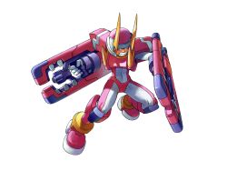 1boy facial_mark fighting_fefnir_(mega_man) full_body helmet highres holding_cannon horns male_focus mega_man_(series) mega_man_zero_(series) nzx78 red_eyes red_helmet simple_background solo white_background score:0 rating:general Rule 34 | 1boy, facial mark, fighting fefnir (mega man), full body, helmet, highres, holding cannon, horns, male focus, mega man (series), mega man zero (series), nzx78, red eyes, red helmet, simple background, solo, white background