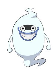 Rule 34 | ghost, grin, highres, looking at viewer, official art, purple lips, simple background, smile, third-party source, whisper (youkai watch), white background, youkai (youkai watch), youkai watch