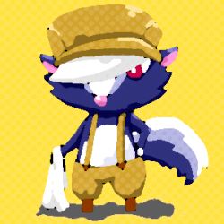 animal_crossing kicks_(animal_crossing) lowres nintendo red_eyes skunk tagme