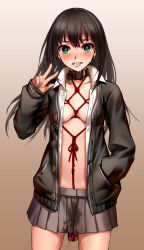 10s 1girl as109 bdsm black_hair blush bondage bound breasts cardigan peeing collar collarbone cum cum_in_mouth cum_on_body cum_on_tongue dildo dress_shirt earrings facial female_focus fucked_silly green_eyes hand_in_pocket happy heart heart-shaped_pupils highres idolmaster idolmaster_cinderella_girls jacket jewelry long_hair navel open_cardigan open_clothes open_jacket open_shirt pee peeing peeing_self pleated_skirt public_indecency purposeful_wetting pussy_juice sex_toy shibari shibari_under_clothes shibuya_rin shirt skirt slave small_breasts solo symbol-shaped_pupils tears v very_long_hair vibrator