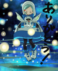 00s aqua_hair arai_youjirou bad_id bad_pixiv_id boots closed_eyes eureka_(eureka_seven) eureka_seven eureka_seven:_pocket_ga_niji_de_ippai eureka_seven_(series) gloves hat nirvash pantyhose