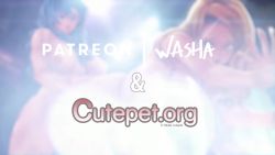 Rule 34 | 1futa, 1girl, animated, blonde hair, blue eyes, blue hair, blush, bouncing breasts, breasts, closed eyes, completely nude, cum, cum in pussy, cutepet, doggystyle, ejaculation, futa with female, futanari, hanging breasts, huge breasts, huge penis, huge testicles, large penis, large testicles, long hair, multiple girls, nipples, nude, open mouth, penis, sex, sex from behind, smile, sound, sweat, testicles, veins, veiny penis, video, washa animations, x-ray