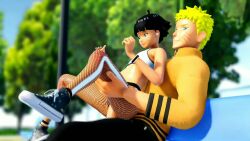 1boy 1girl 3d age_difference animated bench black_hair blonde_hair blue_eyes boruto:_naruto_next_generations cheating_(relationship) clothed_sex cowgirl_position crop_top facial_mark father_and_daughter female_pervert fishnets girl_on_top hetero highres incest jeans_shorts loli medium_hair moaning naruto_(classic) naruto_(series) outdoors park park_bench penis pervert ponchi public_indecency pussy sex sex_from_behind short_hair shorts size_difference sound spread_legs stomach_bulge straddling submission tagme tree uzumaki_himawari uzumaki_naruto vaginal video whisker_markings