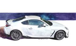 2022 asai_takashi car from_side motor_vehicle no_humans original shadow solo subaru_(brand) subaru_brz vehicle_focus vehicle_name wheel
