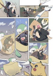 1girl ? akari_(pokemon) barefoot bird bulge defeat eating feet gen_1_pokemon gen_3_pokemon imminent_death imminent_vore inside_creature kinni nintendo outdoors panels pelican pelipper peril pikachu pokemon pokemon_(creature) pokemon_legends:_arceus predator_and_prey saliva scared screaming seagull sky soles struggling toes vore wingull