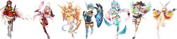6+girls absurdres angel animal_ears armor bare_shoulders beige_skin belt black_wings blonde_hair blue_eyes blue_hair boots bracelet breasts brown_hair buckle chocolate cleavage_cutout clothing_cutout cone cream curvy dress fingerless_gloves fishnets food fruit full_body gabriel_(nanatsu_no_bitoku) gauntlet gloves gold gradient_clothes gradient_dress gradient_hair gradient_wings hair_ornament hat head_wings heart heart-shaped_eyewear heart_hands heterochromia highres holding holding_weapon huge_breasts huge_weapon ice_cream jewelry large_breasts leg_warmers light_brown_hair long_hair medium_breasts metatron_(nanatsu_no_bitoku) michael_(nanatsu_no_bitoku) military_hat multicolored_hair multicolored_wings multiple_girls nanatsu_no_bitoku navel ninja nurse_cap offering_food official_art one_eye_closed one_leg_raised open_mouth orange_eyes pink_hair pocky purple_eyes rabbit_ears raphael_(nanatsu_no_bitoku) red_eyes sandalphon_(nanatsu_no_bitoku) sariel_(nanatsu_no_bitoku) school_uniform scythe serious shield shoes short_hair shorts siblings sideboob single_wing sisters skirt small_breasts smile strawberry sunglasses_on_head thighhighs third-party_edit transparent_background twintails underboob unzipped uriel_(nanatsu_no_bitoku) v weapon wings yellow_wings