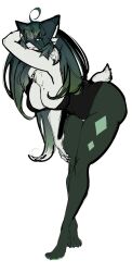 animal_costume breasts furry furry_female grimbz large_breasts meowscarada nintendo original pokemon pokemon_(creature) rabbit_costume wide_hips