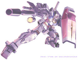 Rule 34 | beam rifle, character name, energy gun, gun, gundam, highres, holding, holding gun, holding weapon, io takuya, mecha, mobile suit, mobile suit gundam, no humans, robot, rx-78-2 gundam, science fiction, shield, solo, v-fin, weapon, white background, yellow eyes