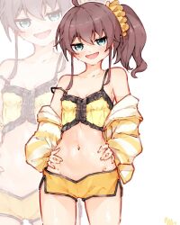 1girl artist_request groin hololive natsuiro_matsuri natsuiro_matsuri_(matsuri&#039;s_day_off) navel smile tagme