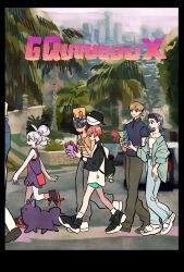 Rule 34 | amate yuzuriha, basketball jersey, collared shirt, comoli harcourt, denim, deux murasame, dog, gundam, gundam gquuuuuux, highres, jacket, jeans, nyaan (gundam gquuuuuux), pants, shirt, shorts, takeuchi, takeuchi ryousuke, tank top, walking, xavier olivette