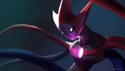 ._. absurdres commentary core deoxys deoxys_(attack) english_commentary gen_3_pokemon glowing highres mythical_pokemon nintendo no_humans no_mouth pokemon pokemon_(creature) scarvii solo tentacles upper_body