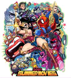 2017 6+girls ^_^ agnes_(despicable_me) armlet armor armored_dress ass bandaged_hand beanie blocking bodysuit bracer breasts cars_(movie) cleavage closed_eyes crossover dc_comics dc_extended_universe despicable_me diffraction_spikes dress edith_(despicable_me) fighting_stance full_body gashi-gashi greaves gru_(despicable_me) half-closed_eyes hat heart heart-shaped_pupils highres hood hoodie interlocked_fingers jewelry lightning_mcqueen margo_(despicable_me) marvel mighty_morphin_blue_ranger mighty_morphin_pink_ranger mighty_morphin_red_ranger mighty_morphin_yellow_ranger minion_(despicable_me) multiple_crossover multiple_girls optimus_prime overalls own_hands_together power_rangers power_rangers_(movie) ptera_ranger pteruges sabatons scarf spider-man spider-man_(series) striped_clothes striped_scarf symbol-shaped_pupils the_mummy tiara tiger_ranger tokusatsu transformers tricera_ranger tyranno_ranger vambraces wonder_woman wonder_woman_(movie) wonder_woman_(series)