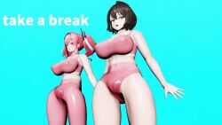 2girls 3d animated artist_request ass ass_focus ass_shake audible_music azur_lane barefoot bouncing_breasts breasts bremerton_(azur_lane) character_request covering_breasts covering_privates curvy dancing dark-skinned_female dark_skin female_focus gym_uniform hair_ornament highleg highleg_panties jiggle large_breasts long_hair looking_at_viewer meme meme_attire multicolored_hair multiple_girls navel navel_piercing nipples panties panties piercing pink_hair shiny_skin solo sound thong twerking two-tone_hair underwear video wide_hips