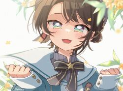 goldfish_(artist) happy_tears hololive non-web_source oozora_subaru oozora_subaru_(work) ribbon smile tearing_up tears virtual_youtuber